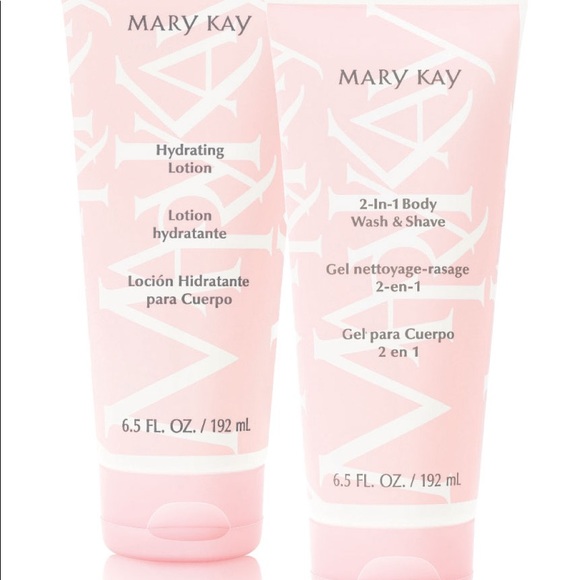 2 Pc Set Mary Kay 2-on-1 Body Wash & Shave/ Hydrating Lotion Gift - Picture 5 of 7